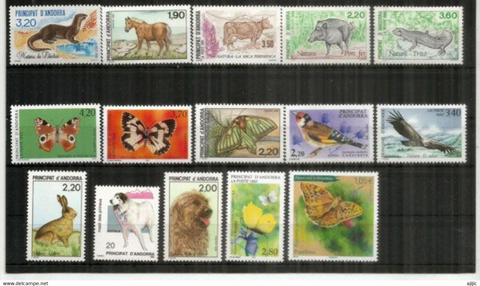 Fauna From Andorra.  15 Nice Stamps Mint ** Unused (all Differents) - Collections