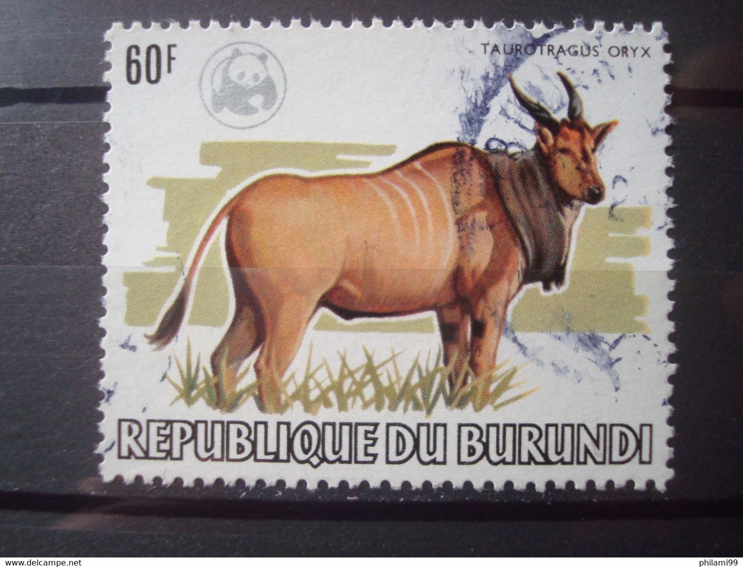 BURUNDI 1983 60F FROM FAUNA SET (with WWF Overprint) / USED - Gebruikt