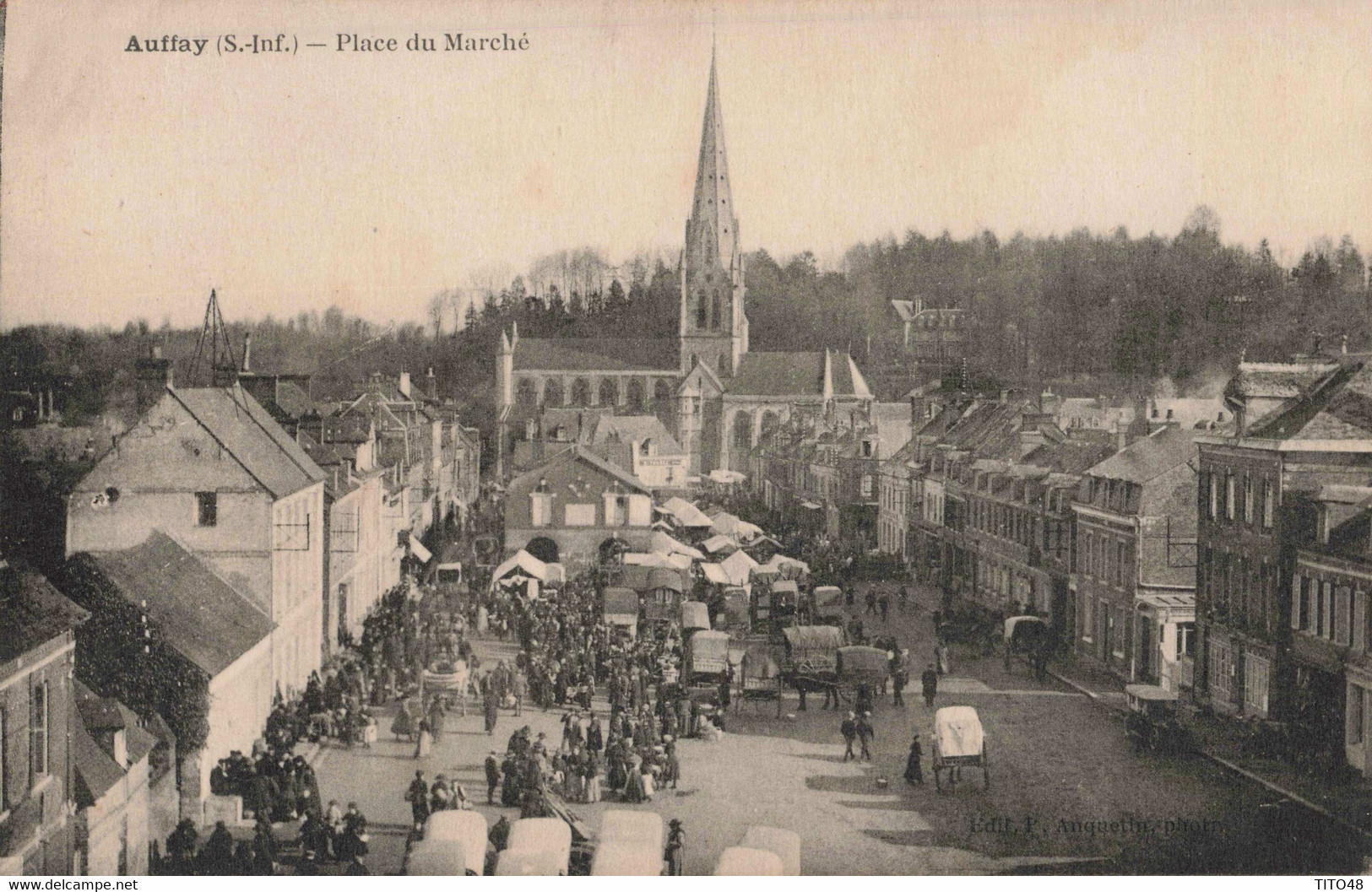 FRANCE - 76 SEINE-MARITIME - AUFFAY - Place Du Marché - Auffay