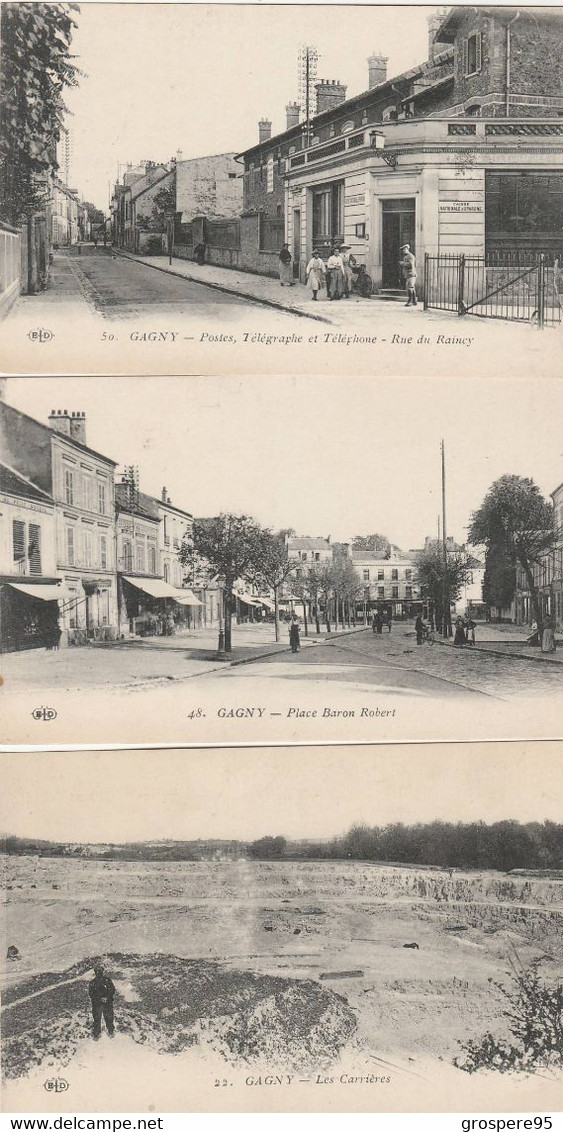 GAGNY POSTES.......+ PLACE BARON ROBERT + LES CARRIERES - Gagny