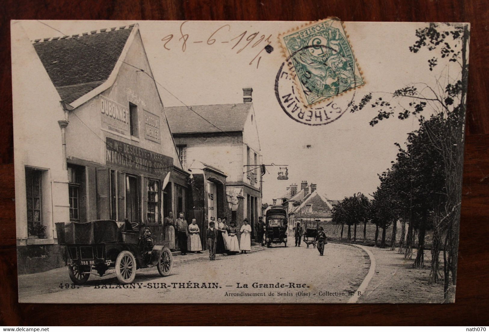 CPA Ak 1907 Balagny Sur Thérain La Grande Rue Animée Voyagée - Other & Unclassified