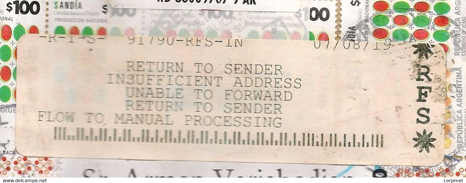 ARGENTINA - 3 REGISTERED COVERS RETURNED TO THE SENDER FOR DIFFERENT REASONS - DESTINATION USA And GERMANY - Covers & Documents