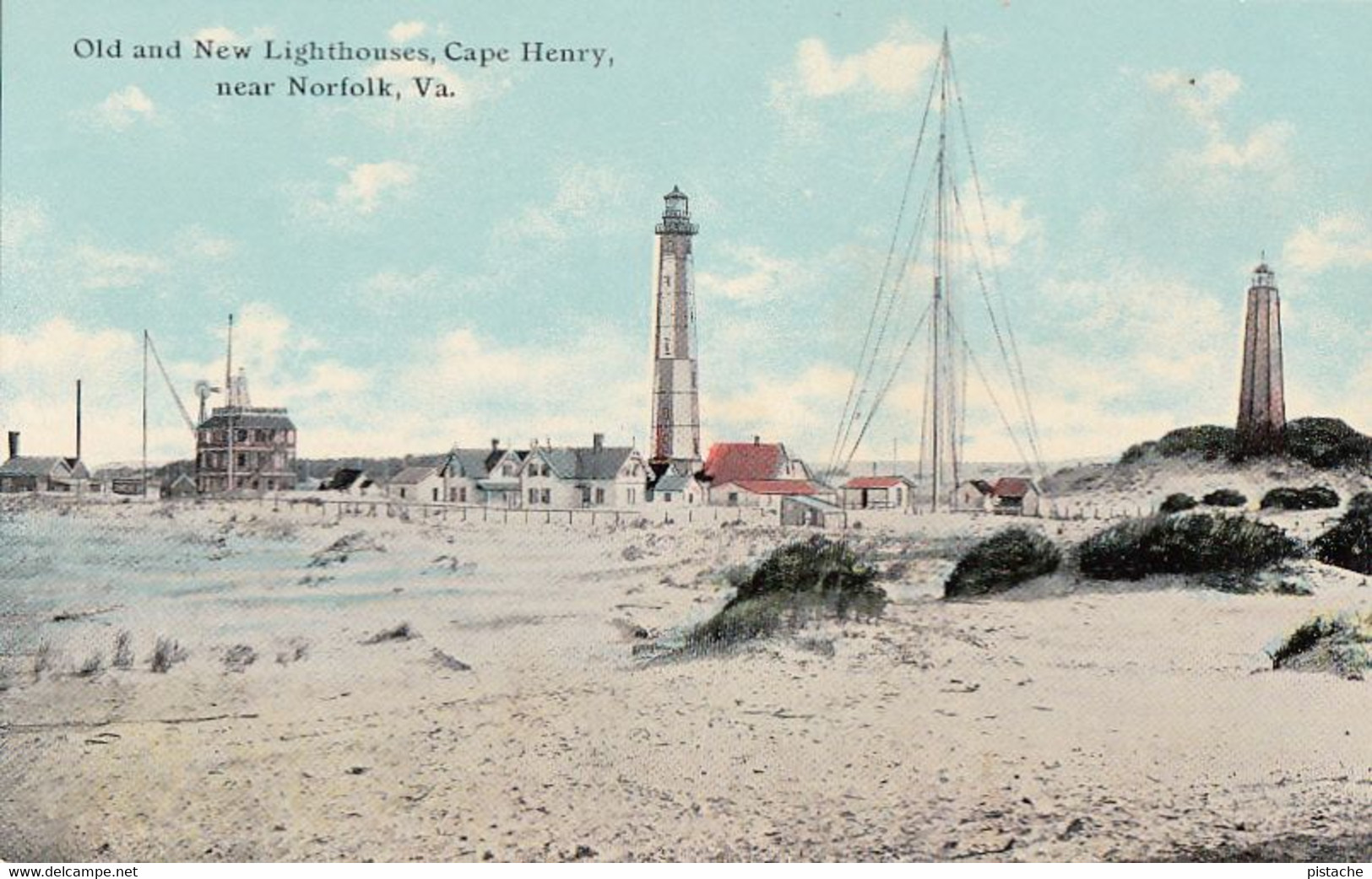 3142 – Vintage PC – Cape Henry Near Norfolk Virginia VA – Lighthouse Phare – VG Condition – 2 Scans - Norfolk