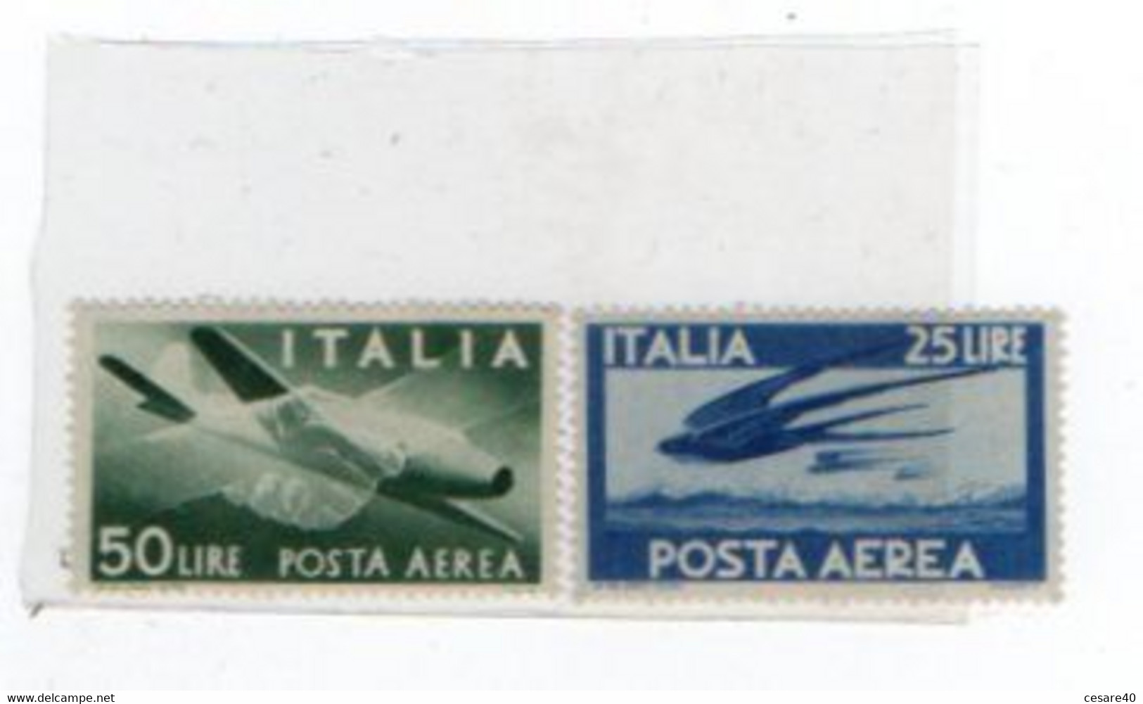 ITALIA -  Aerea 1945 Nuovi** Perfetti Sassone N°131/132- CAR-Luglio 2022 - Luftpost