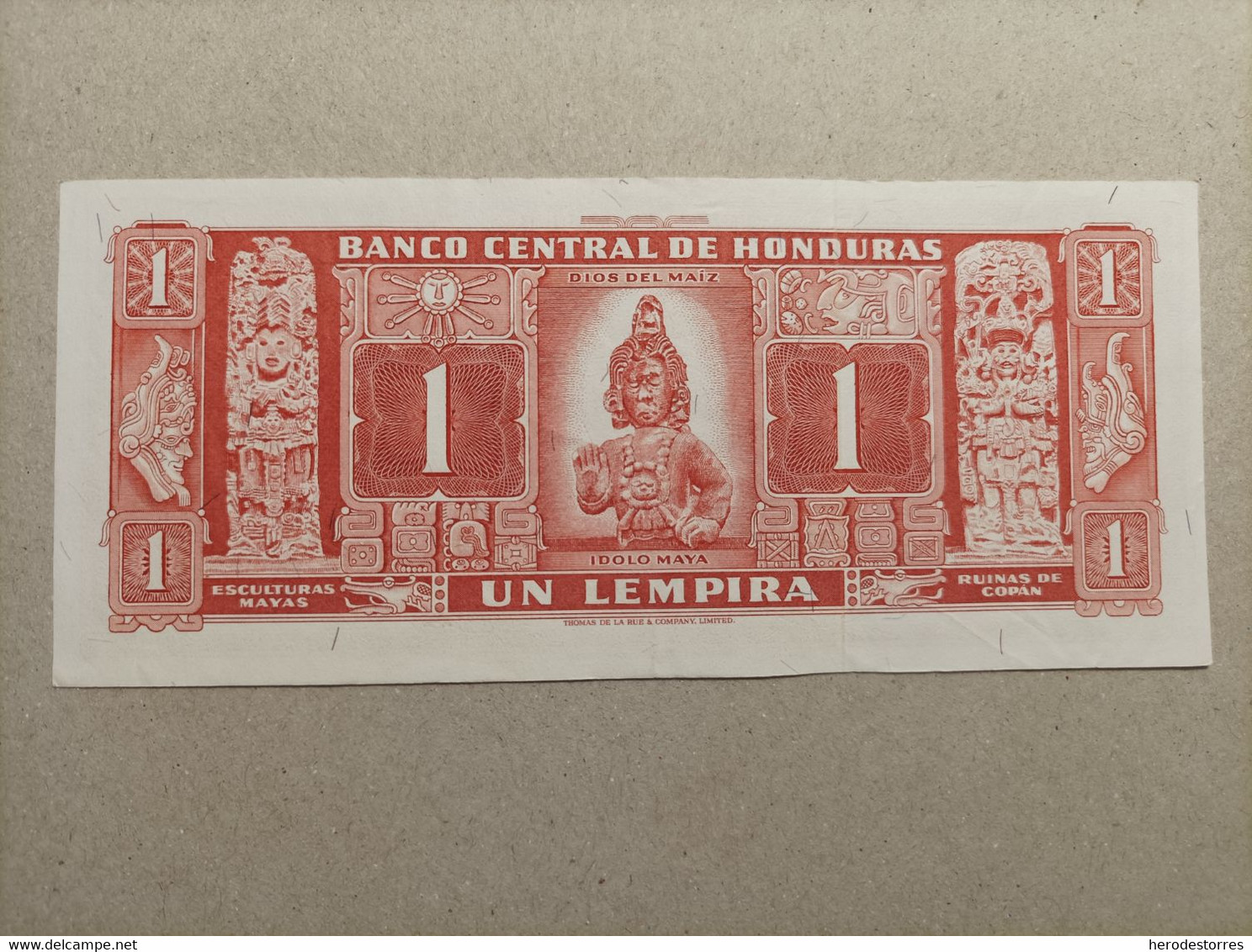 Billete De Honduras De 1 Lempira, Año 1965, Serie AA, AUncirculated - Honduras