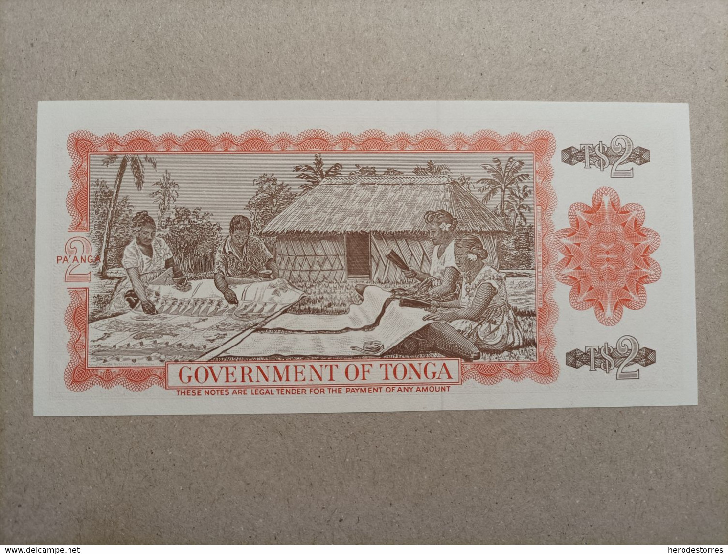 Billete De TONGA De 2 PAANGA,, Año 1988, UNCIRCULATED - Tonga