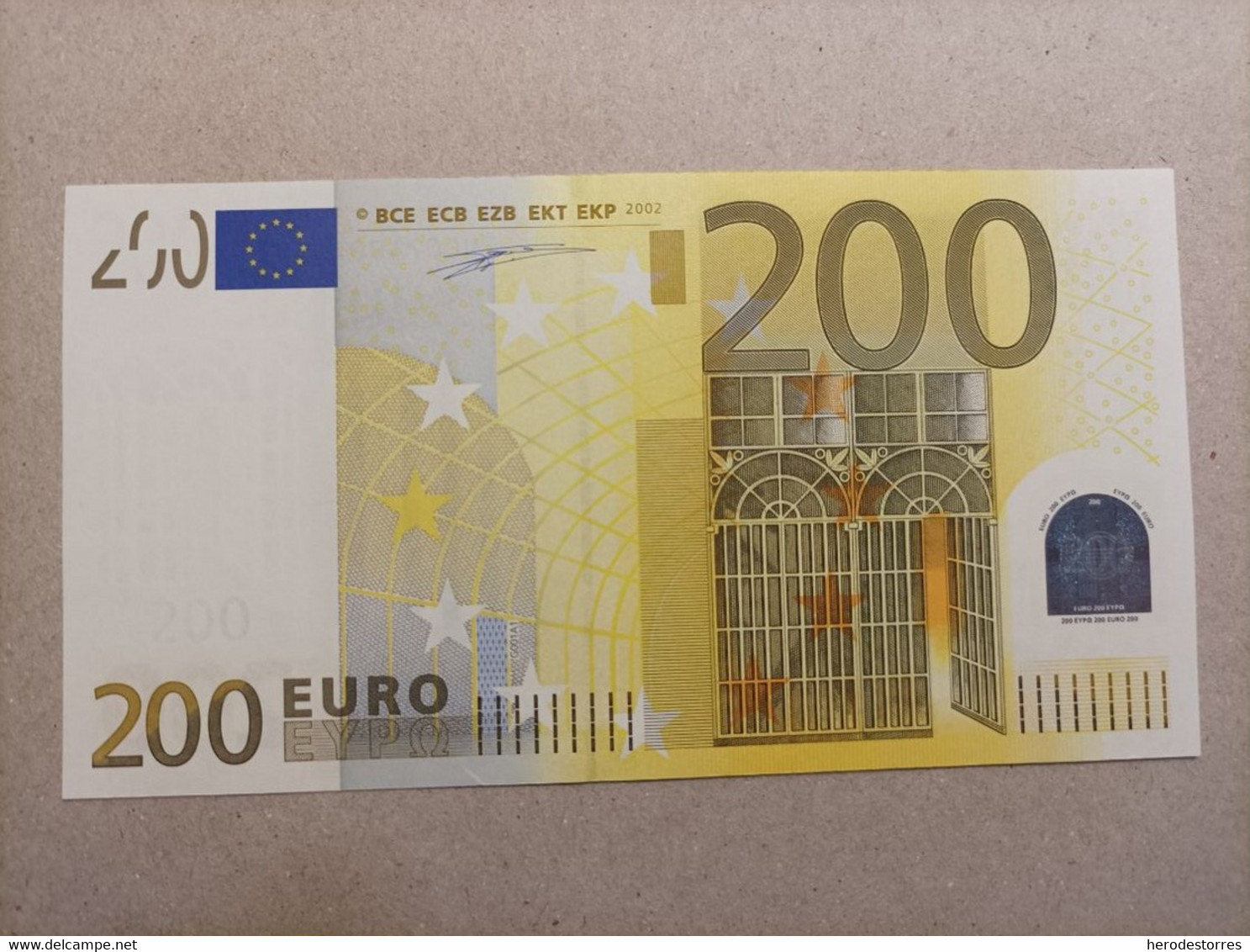 200 EUROS AUSTRIA(N), G001A1, First Position, Sehr Selten, Low Nummer, DUISEMBERG, UNC - 200 Euro