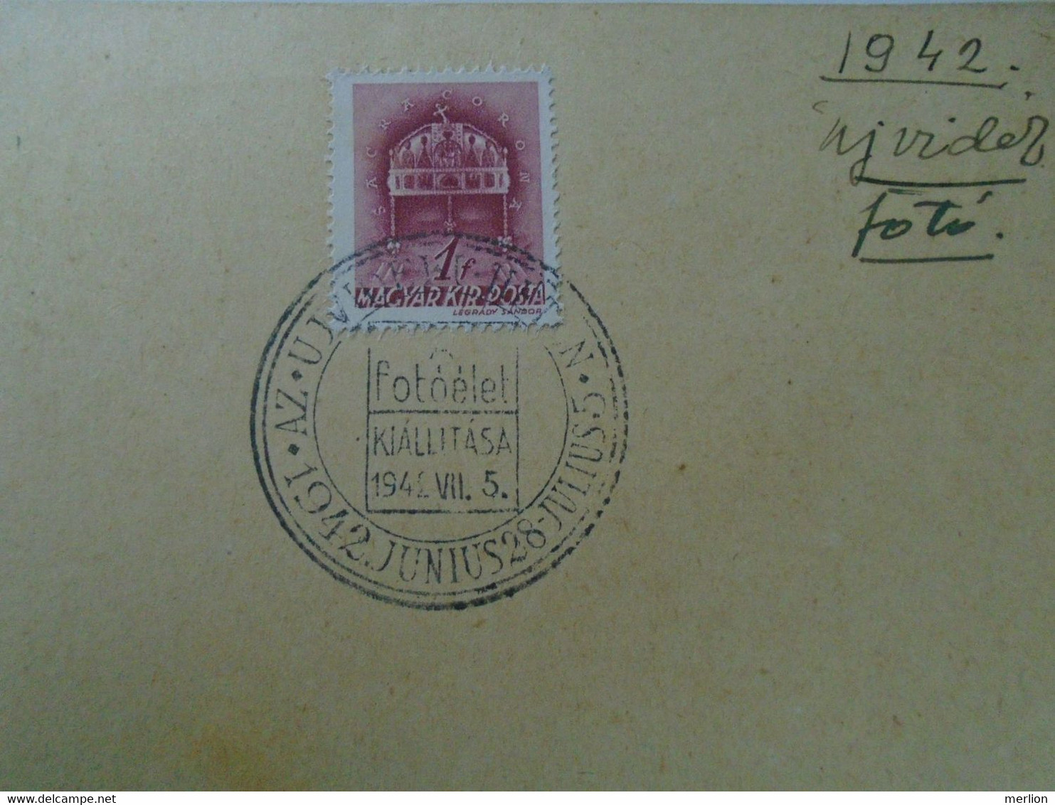 D192480   Hungary Postmark  -Photo Life Exhibition  1942  Budapest - Poststempel (Marcophilie)