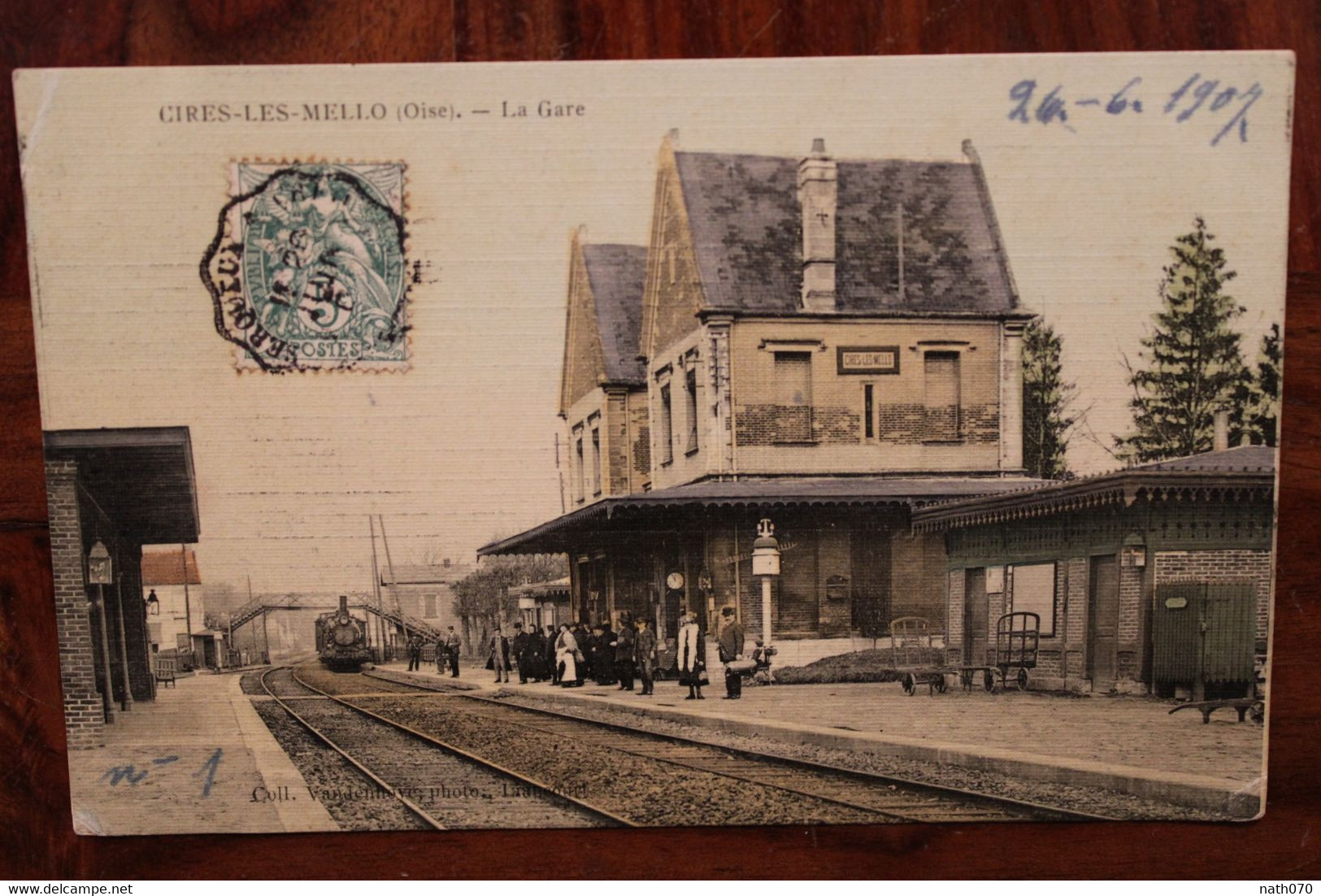 1907 Cires Les Mello (oise) La Gare Voyagée Colorée Tad Ambulant De Serqueux à Creil - Other & Unclassified