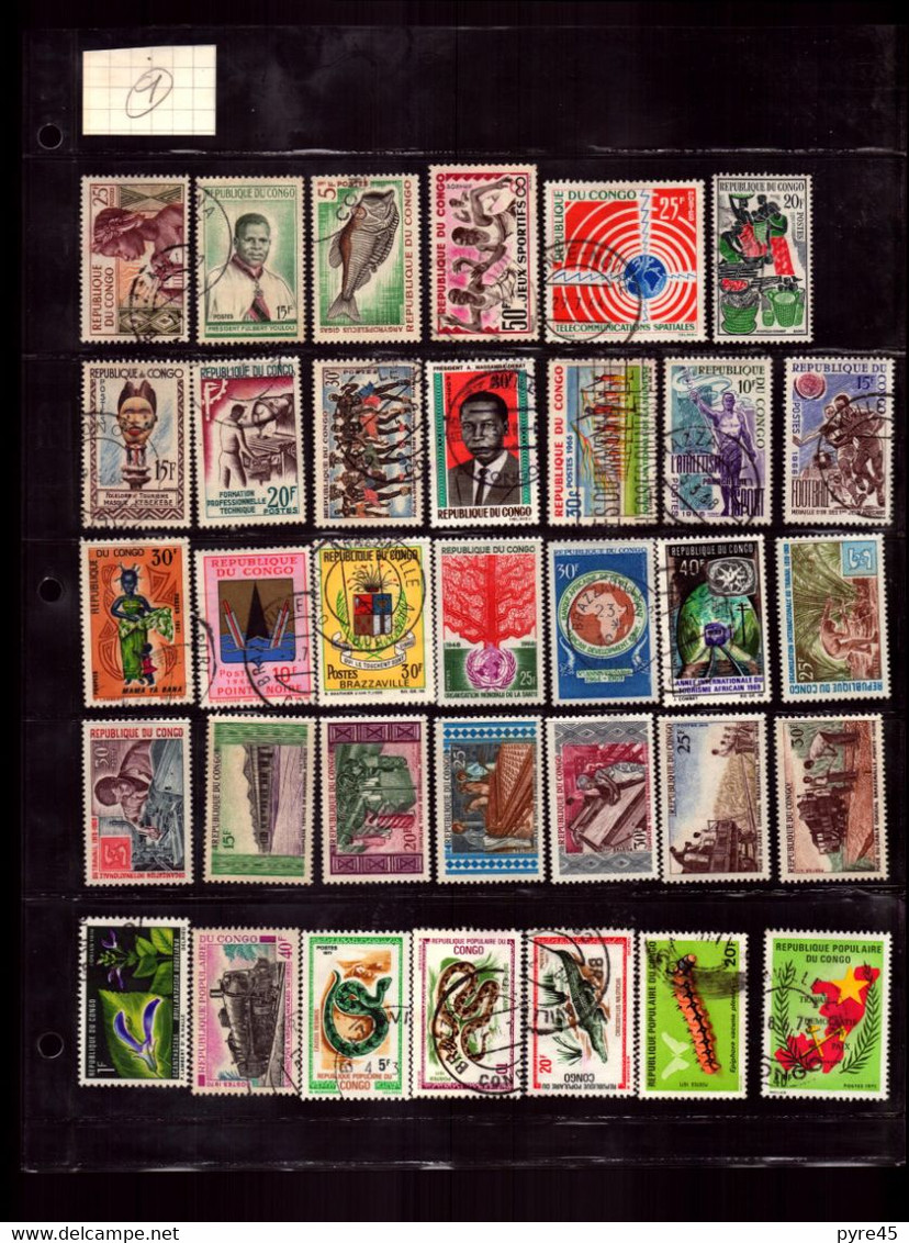 CONGO ENSEMBLE DE 39 TIMBRES TOUTE PERIODE PRINCIPALEMENT OBLITERE - Collezioni