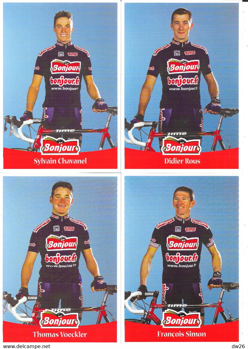 Fiches Cyclisme Avec Palmarès - Equipe Cycliste Professionnelle Bonjour 2001 (S. Chavanel, Didier Rous, Th. Voeckler...) - Radsport