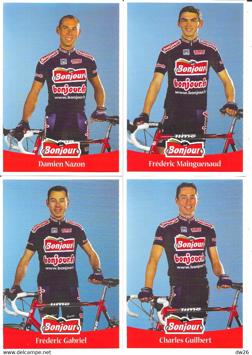 Fiches Cyclisme Avec Palmarès - Equipe Cycliste Professionnelle Bonjour 2001 (S. Chavanel, Didier Rous, Th. Voeckler...) - Radsport