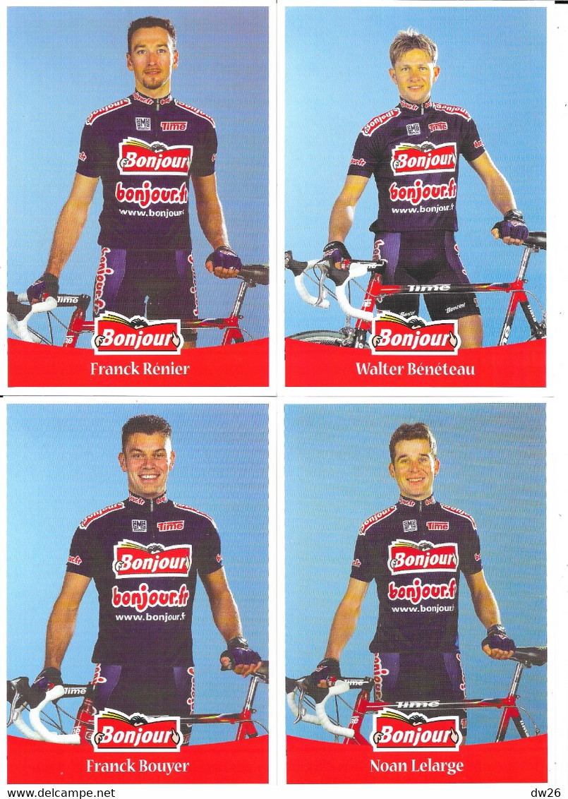 Fiches Cyclisme Avec Palmarès - Equipe Cycliste Professionnelle Bonjour 2001 (S. Chavanel, Didier Rous, Th. Voeckler...) - Wielrennen