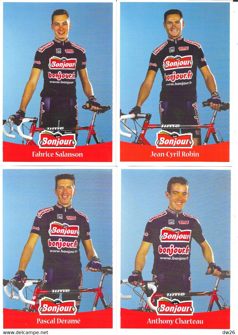 Fiches Cyclisme Avec Palmarès - Equipe Cycliste Professionnelle Bonjour 2001 (S. Chavanel, Didier Rous, Th. Voeckler...) - Wielrennen