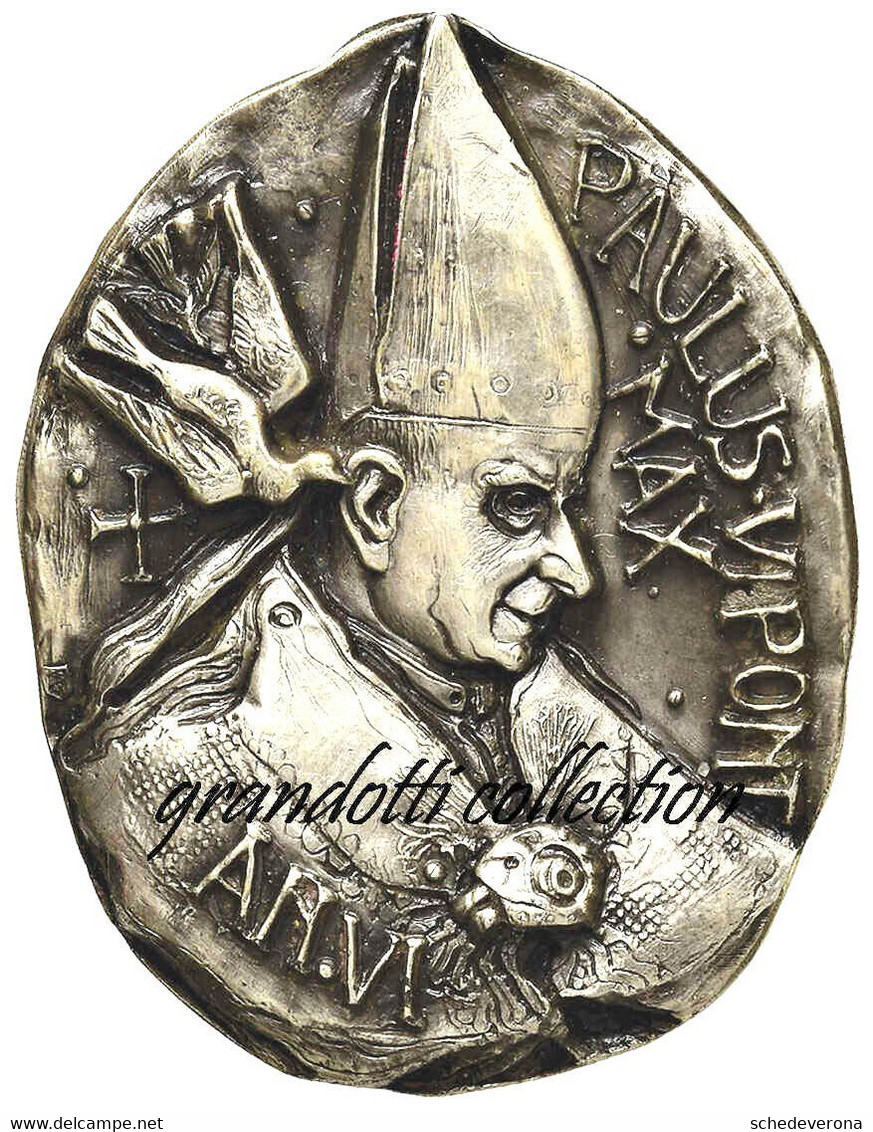 PAOLO VI ANNO VIII MEDAGLIA ANNUALE VOCAZIONI SACERDOTALI 1968 ARGENTO - Royaux/De Noblesse