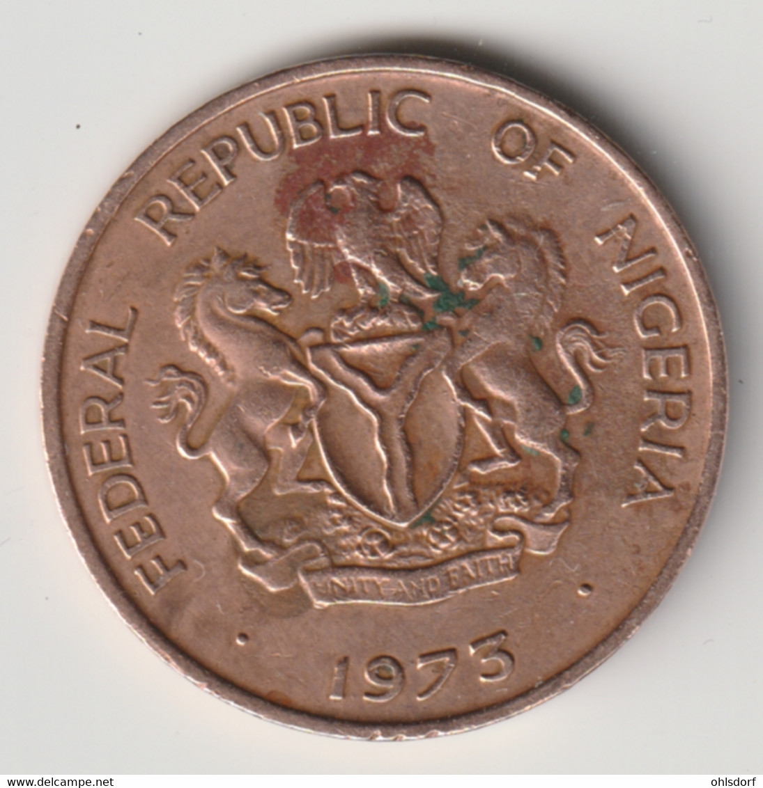 NIGERIA 1973: 1 Kobo, KM 8.1 - Nigeria