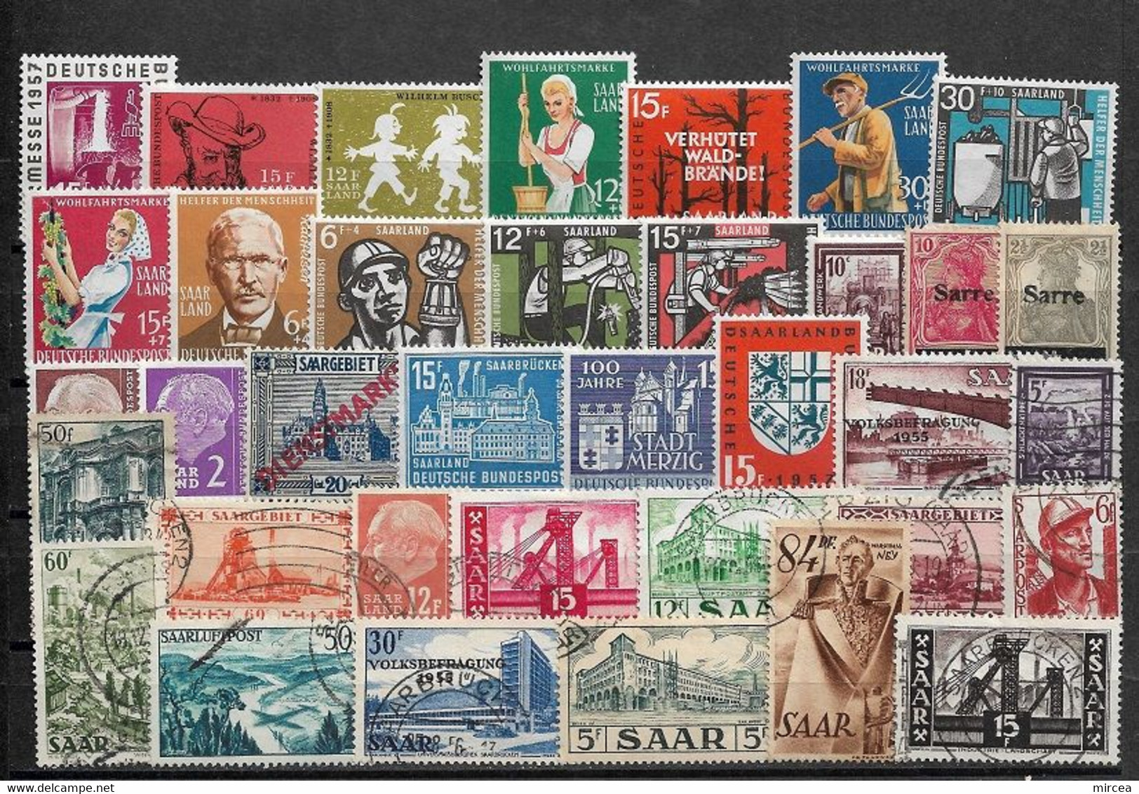 C2989 - Saar Lot Timbres **/*/o - Collections, Lots & Series