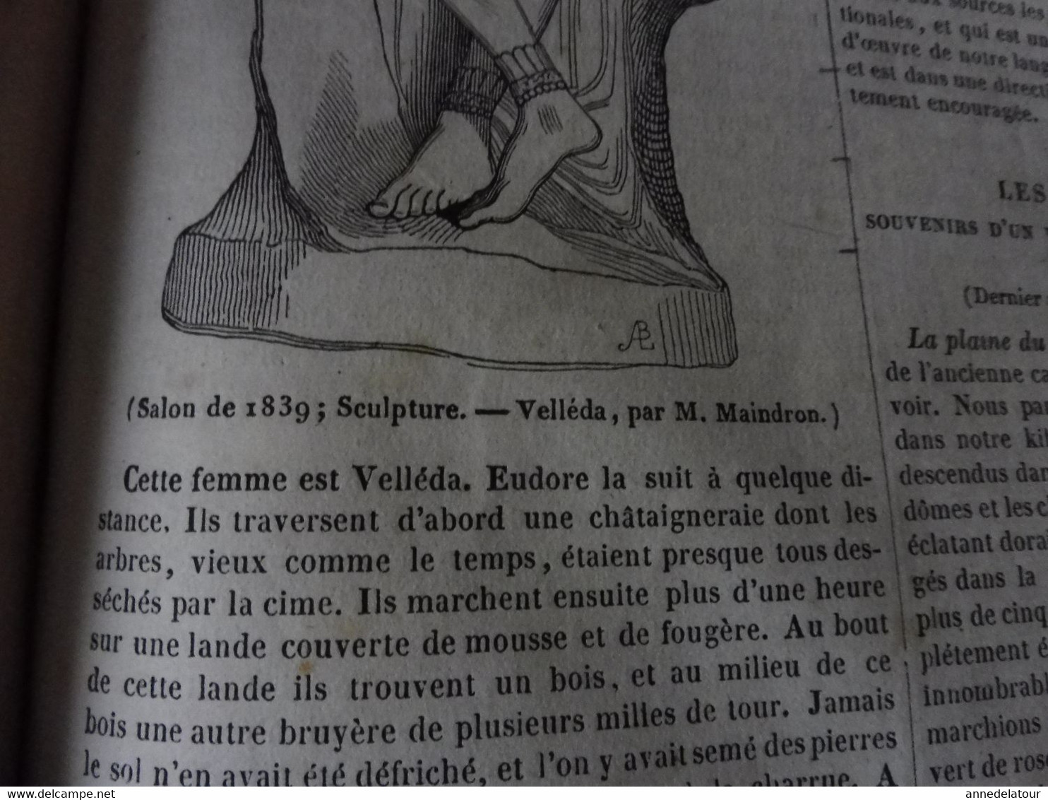 Année 1839: SALON Peinture "Les Experts" Hommes-singes,par Decamps;Sculpture Velléda Endore , Par Maindron; KOSAKS;Etc; - 1800 - 1849