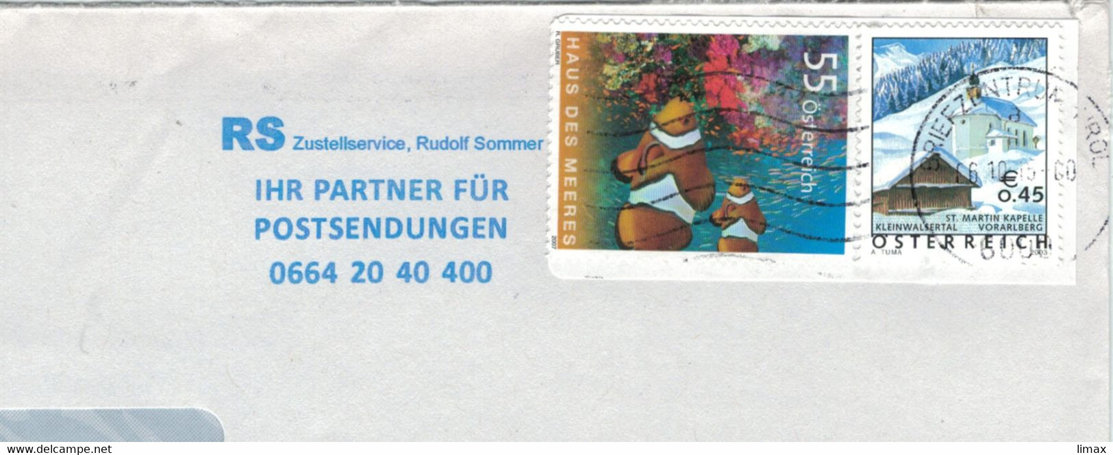 BST RS Zustellservice - Haus Des Meeres - Aqua Terra Zoo Fische Zierfisch - Kleinwalsertal St. Martin Kapelle - 2015 - Storia Postale