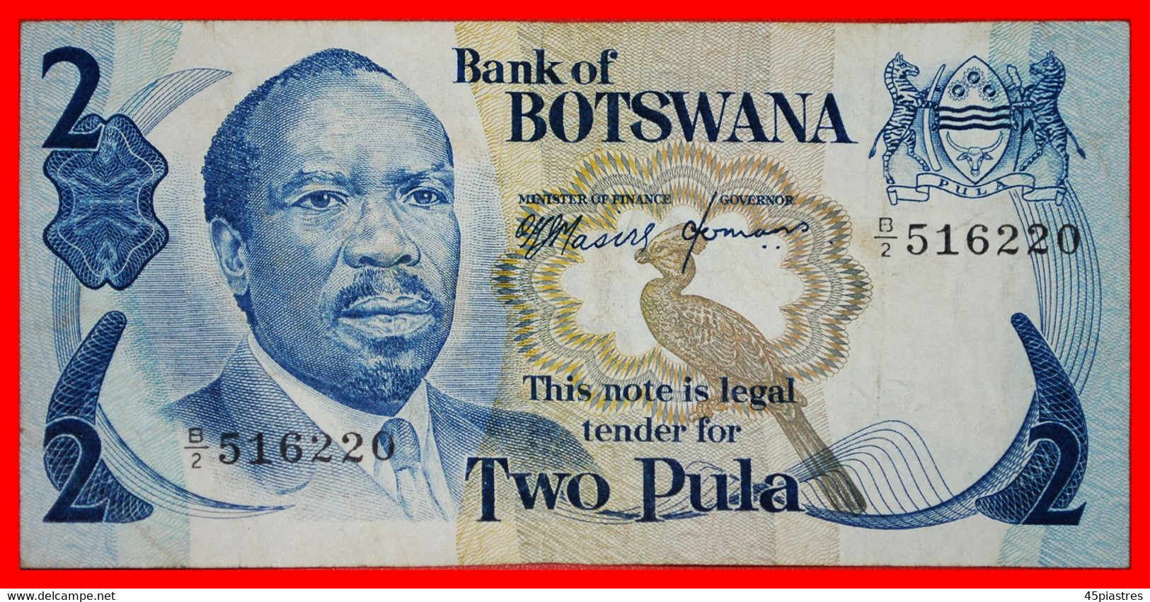 ~ GREAT BRITAIN: BOTSWANA ★ 2 PULA (1976) CRISP UNCOMMON! LOW START ★ NO RESERVE! - Botswana