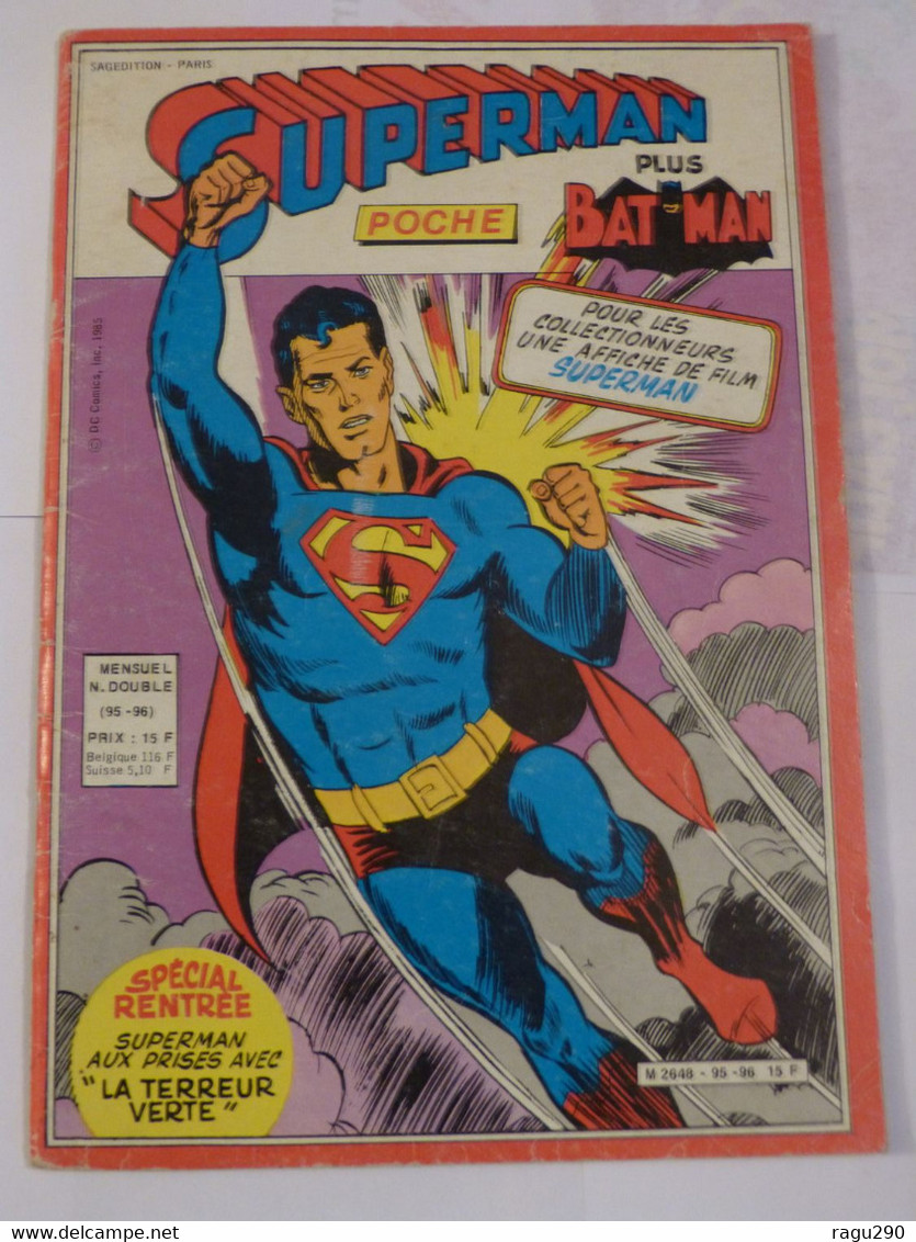 SUPERMAN POCHE N° 95 Et 96  Edition SAGEDITION - Superman