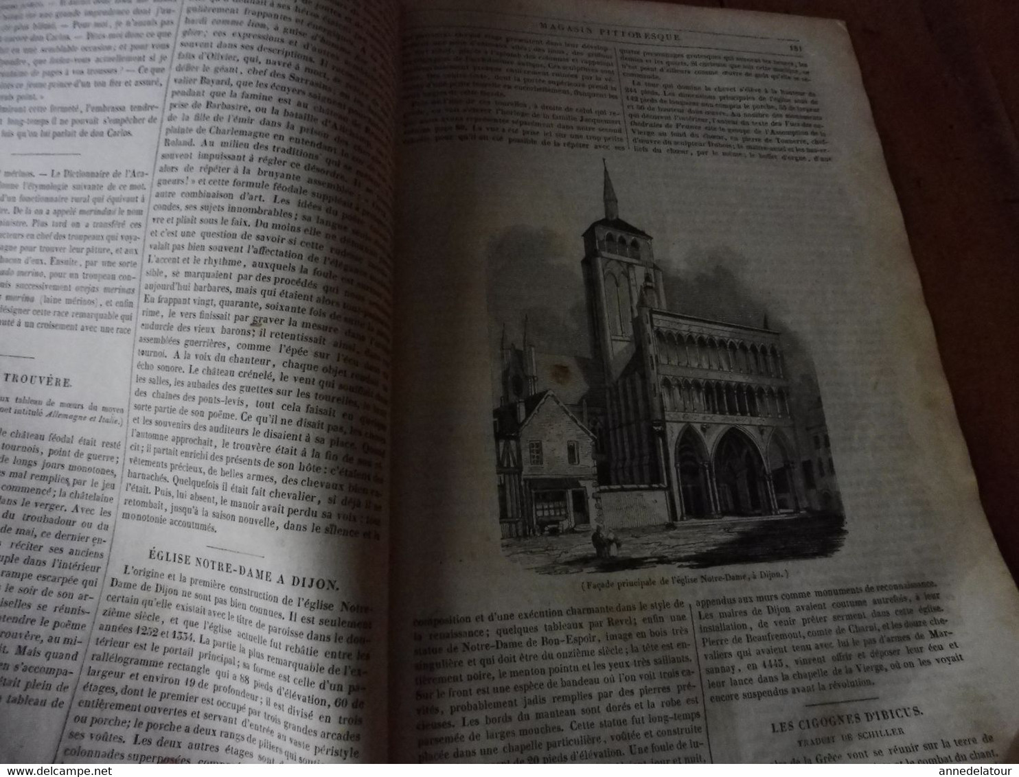 Année 1839: Conversation entre Charles-Quint et Don Carlos;Eglise N-D de DIJON; Drapeau de Napoléon à l'île d'Elbe;Etc