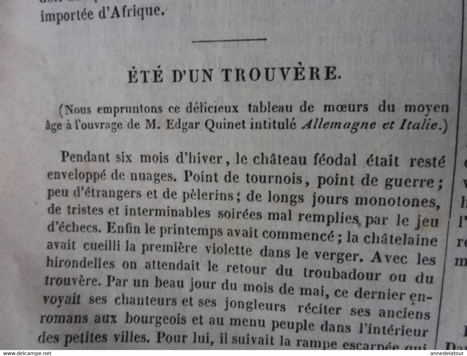 Année 1839: Conversation entre Charles-Quint et Don Carlos;Eglise N-D de DIJON; Drapeau de Napoléon à l'île d'Elbe;Etc