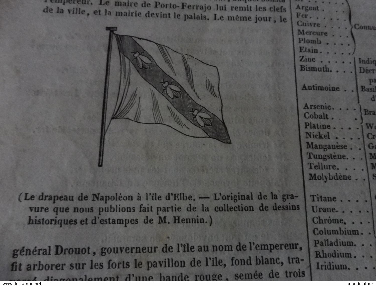 Année 1839: Conversation entre Charles-Quint et Don Carlos;Eglise N-D de DIJON; Drapeau de Napoléon à l'île d'Elbe;Etc