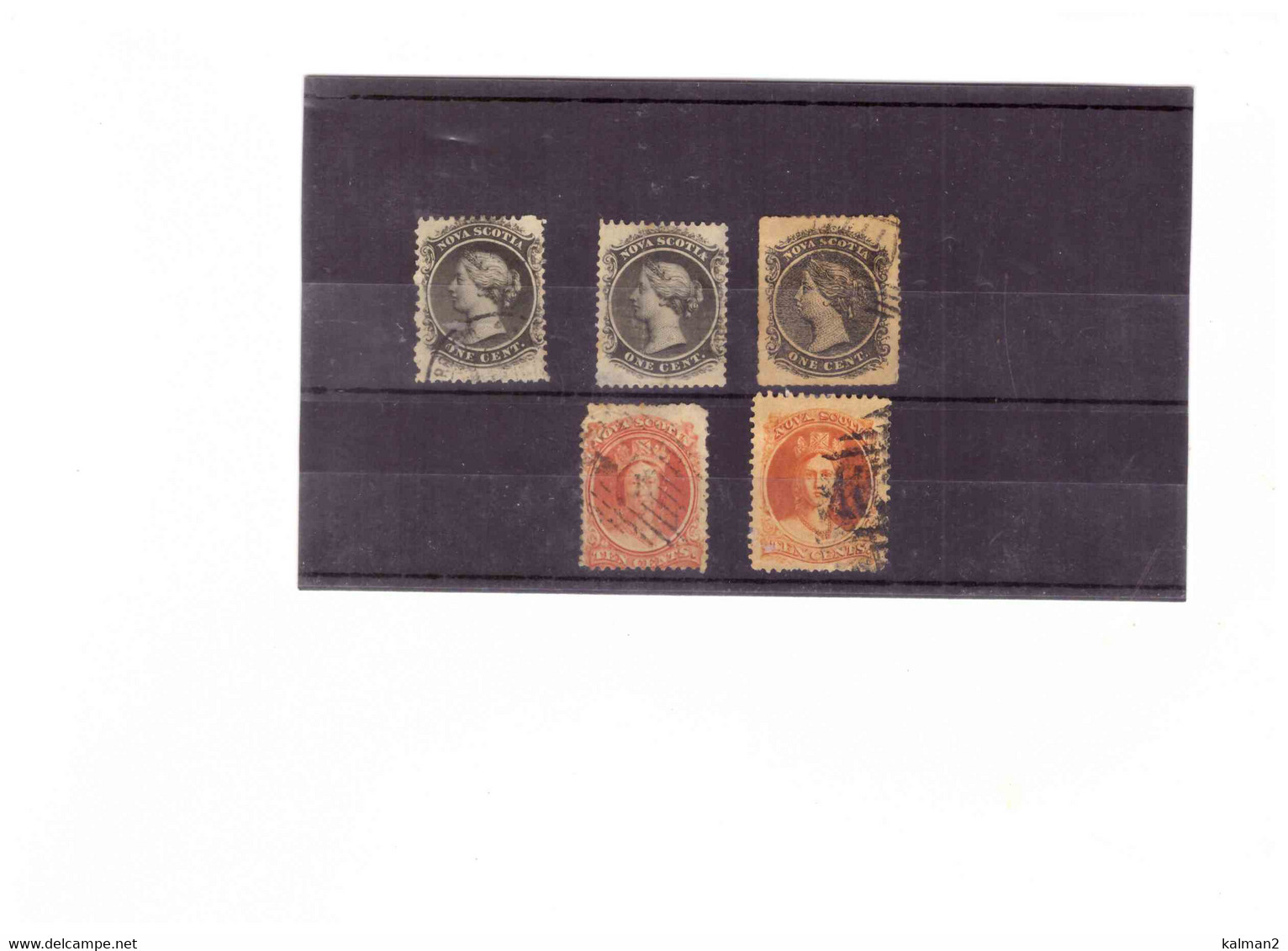 B32 -  NOVA SCOTIA  /   Y&T. Nr.  5  ( X 3 ) + Nr. 9  ( X 2 )  USATI - Gebraucht