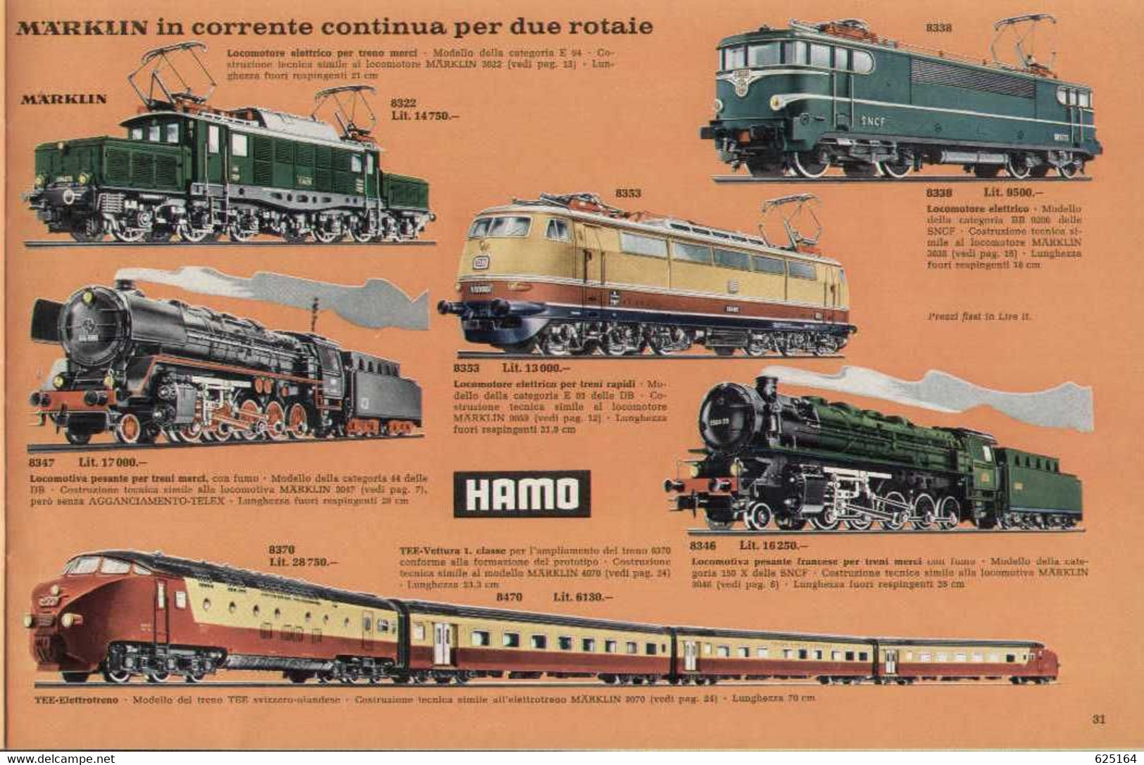 Catalogue MÄRKLIN 1967-68  Auf Italienisch - In Italiano  - En Italien - Non Classés
