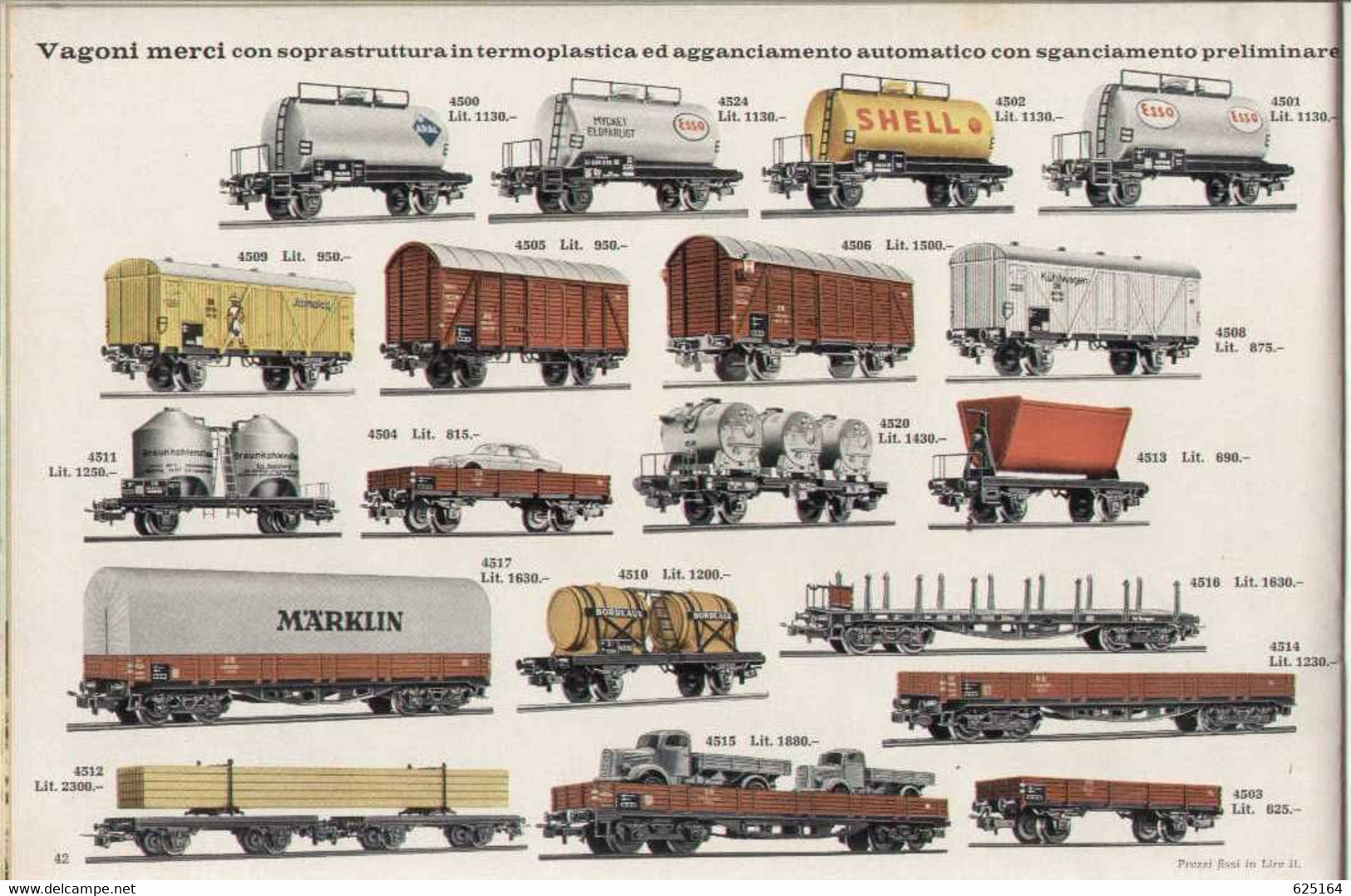 catalogue MÄRKLIN 1967-68  auf Italienisch - in italiano  - en italien