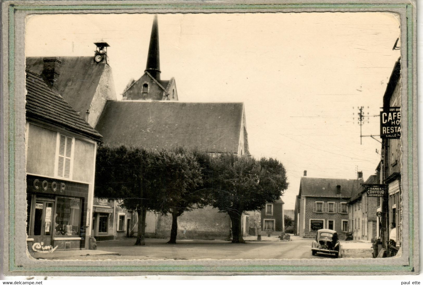 CPSM Dentelée (78) ABLIS - Aspect De La Place De L'Eglise Et De La 4 CV Renault En 1958 - Ablis