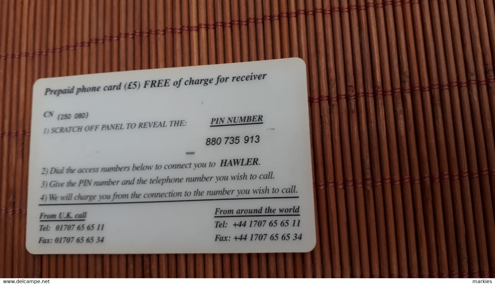 Dilman Prepaidcard Customer Service Used 2 Scans Rare - [ 8] Firmeneigene Ausgaben