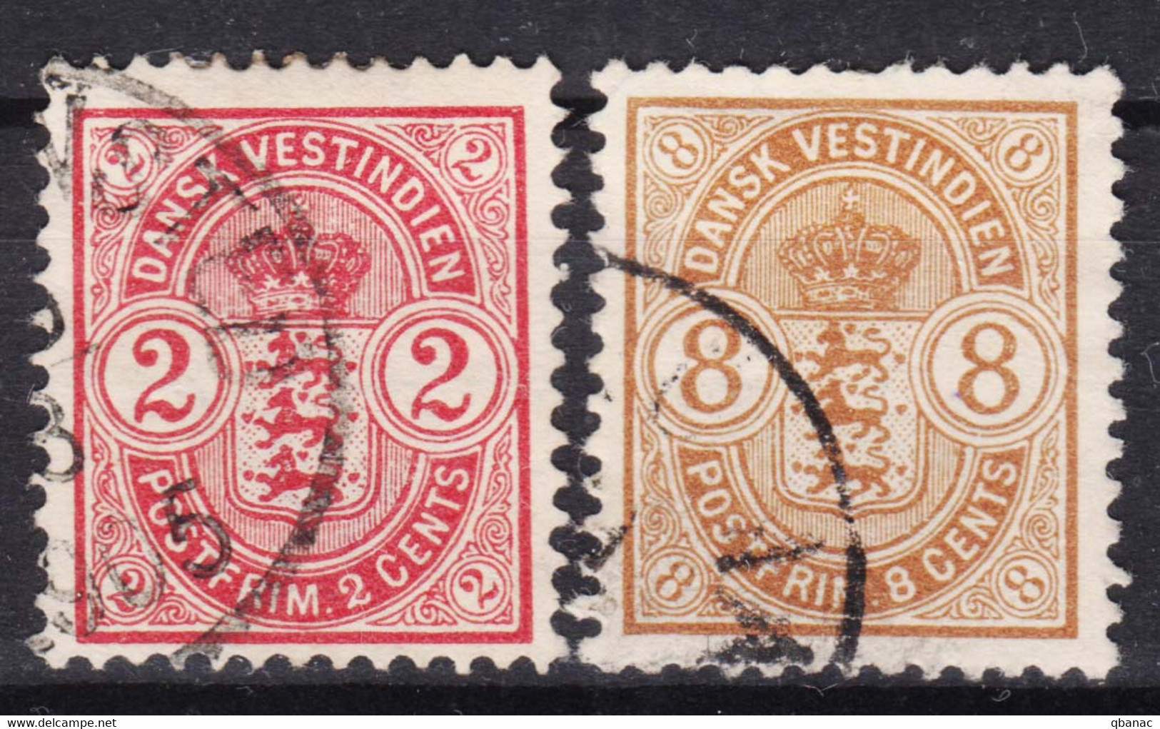 Denmark Danish Antilles (West India) 1903 Mi#27-28 Yvert#17,19 Used - Deens West-Indië