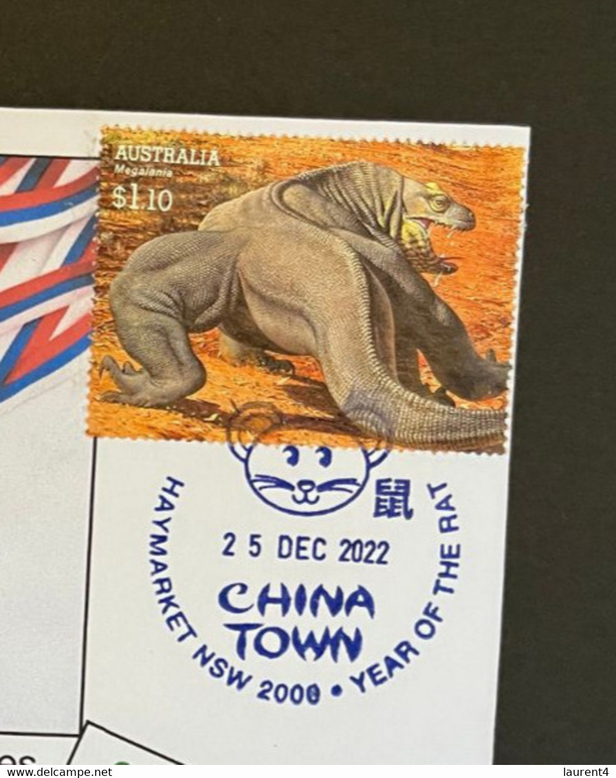 (1 N 47 B) 2026 Milano Winter Olympics Games - Merry Christmas 2022 - Dinosaur Stamp Blue P/m 25-12-2022 - Inverno 2026 : Milano Cortina