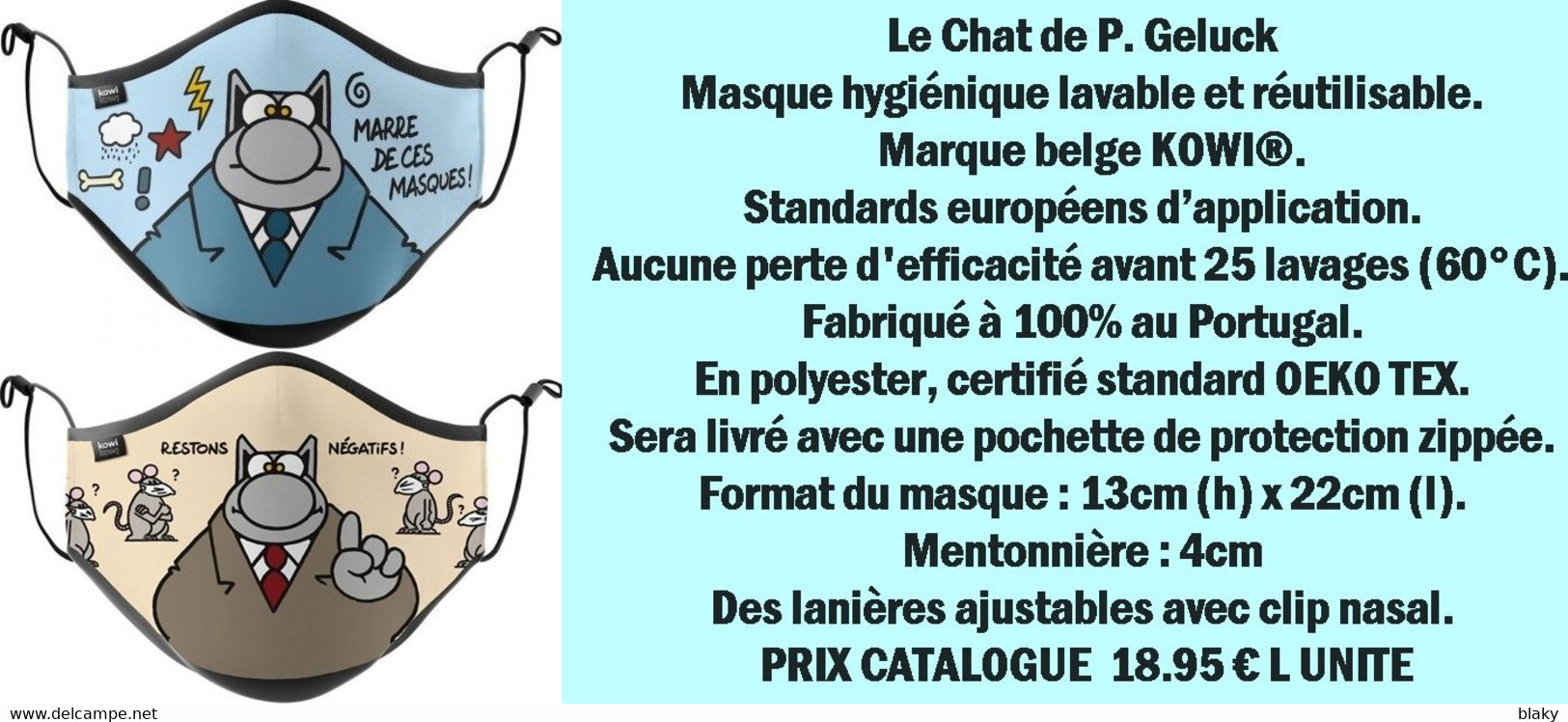 LES 2 MASQUES NEUFS DU CHAT DE P. GELUCK COLLECTOR - Geluck