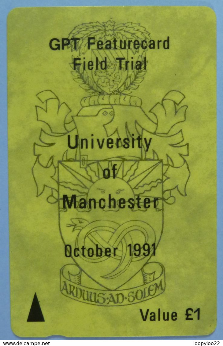UK - Great Britain - £1 - 1MANB - GPT FEATURECARD Field Trial - Manchester University - Used - [ 8] Companies Issues