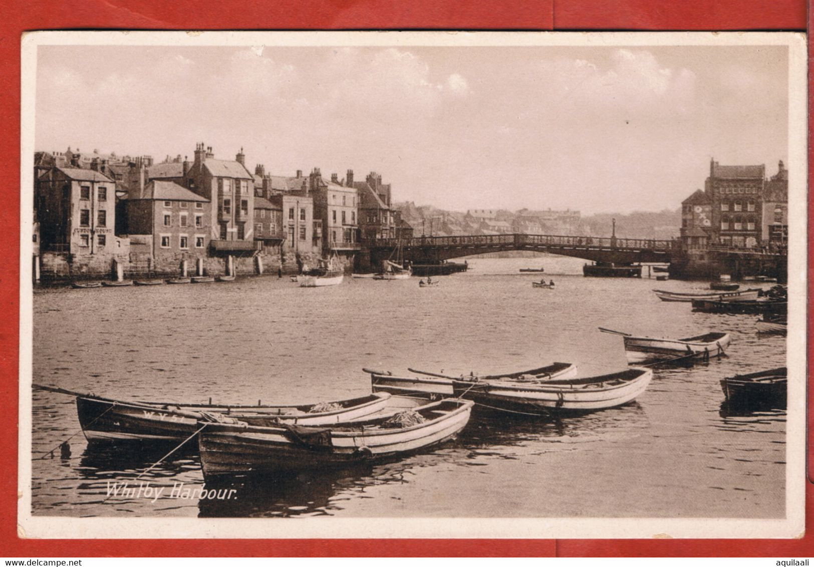 Whilby Harbour, England. Old Postcard. - Whitby