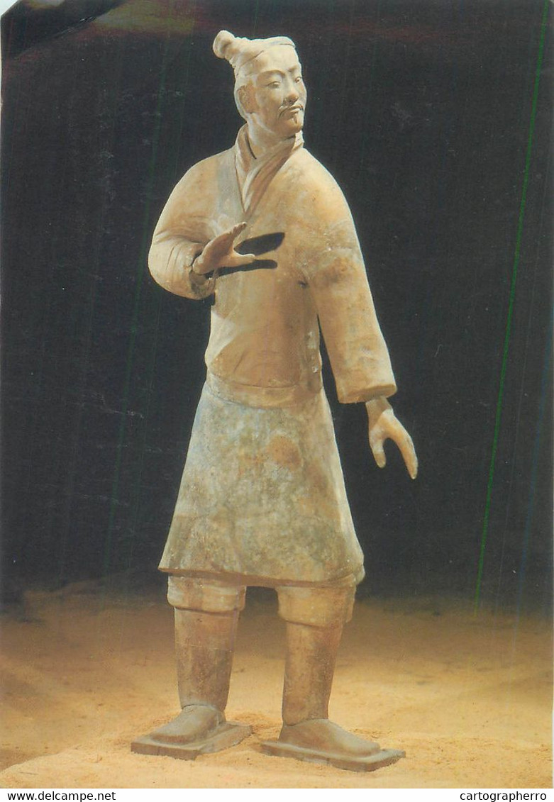 Fine Arts Postcard East Asian Museum Standing Crossbowman Qin Shihuangs Lintong Shaanxi - Sculptures