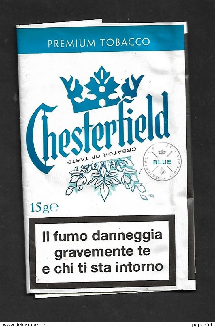 Busta Di Tabacco (Vuota) - Chesterfield Blue - Etiquettes