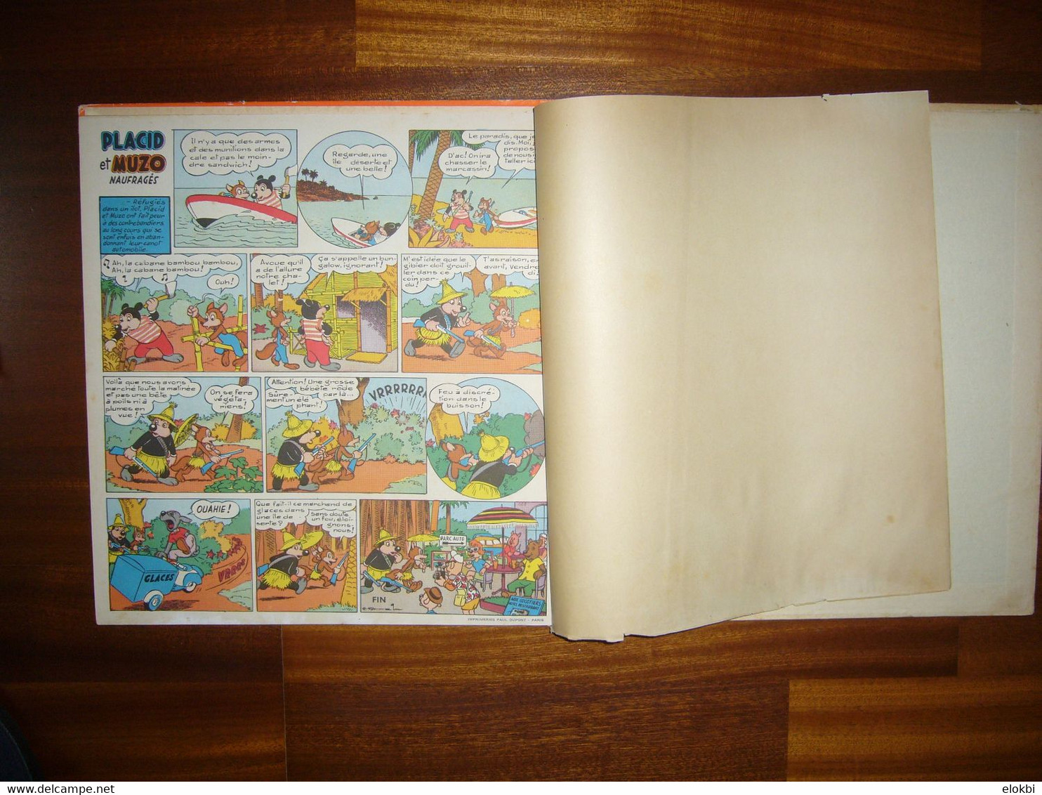 Les aventures de Placid et Muzo - Lot composé par la série des numéros 3 à 11 - Editions Vaillant 1952 - 1962