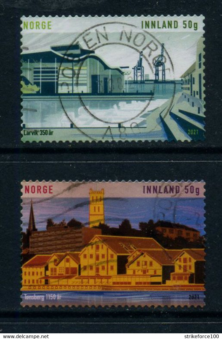 Norway 2021 - City Anniversaries Used Part Set (2/3), Nice Postmarks. - Oblitérés