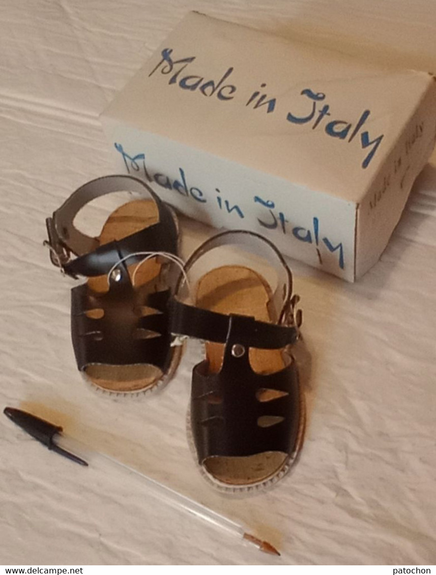 Sandale Bébé Baby Made In Italy Taille 20 Soit 13cm Cuir Liège élastomère Neuve! - Schuhe