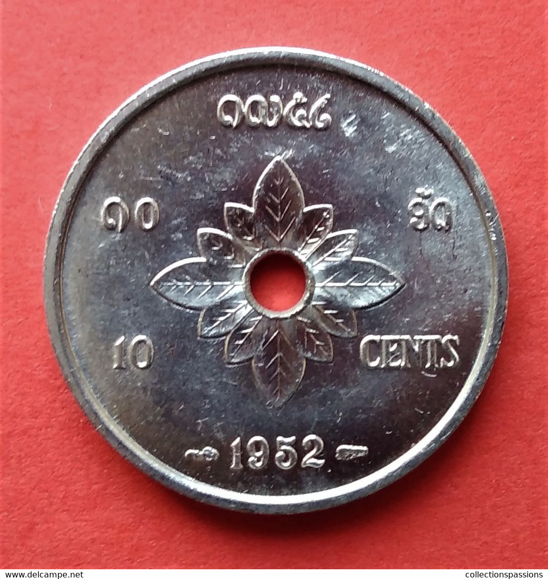 - LAOS - 10 Cents - 1952 - SUP - - Laos