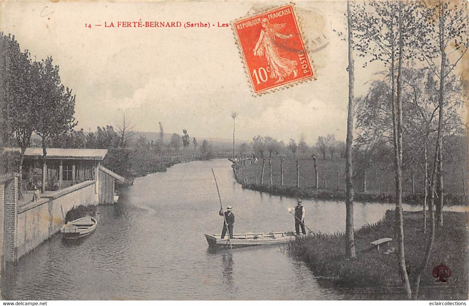 La Ferté Bernard         72         Un Coin De L'Huisne    Barque           (voir Scan) - La Ferte Bernard