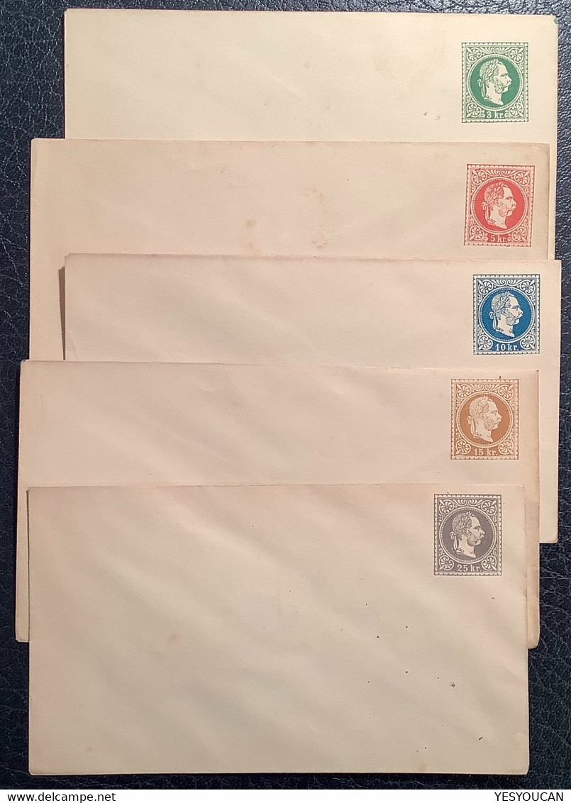 Österreich-Ungarn 1867 Satz Ganzsachen Umschläge (Austria-Hungary  Postal Stationery Autriche Hongrie Entier Postal - Autres & Non Classés