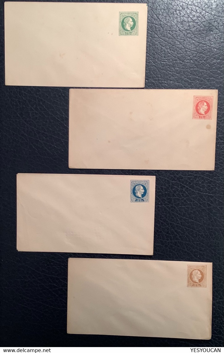 Österreich-Ungarn 1867 Satz Ganzsachen Umschläge (Austria-Hungary  Postal Stationery Autriche Hongrie Entier Postal - Sonstige & Ohne Zuordnung