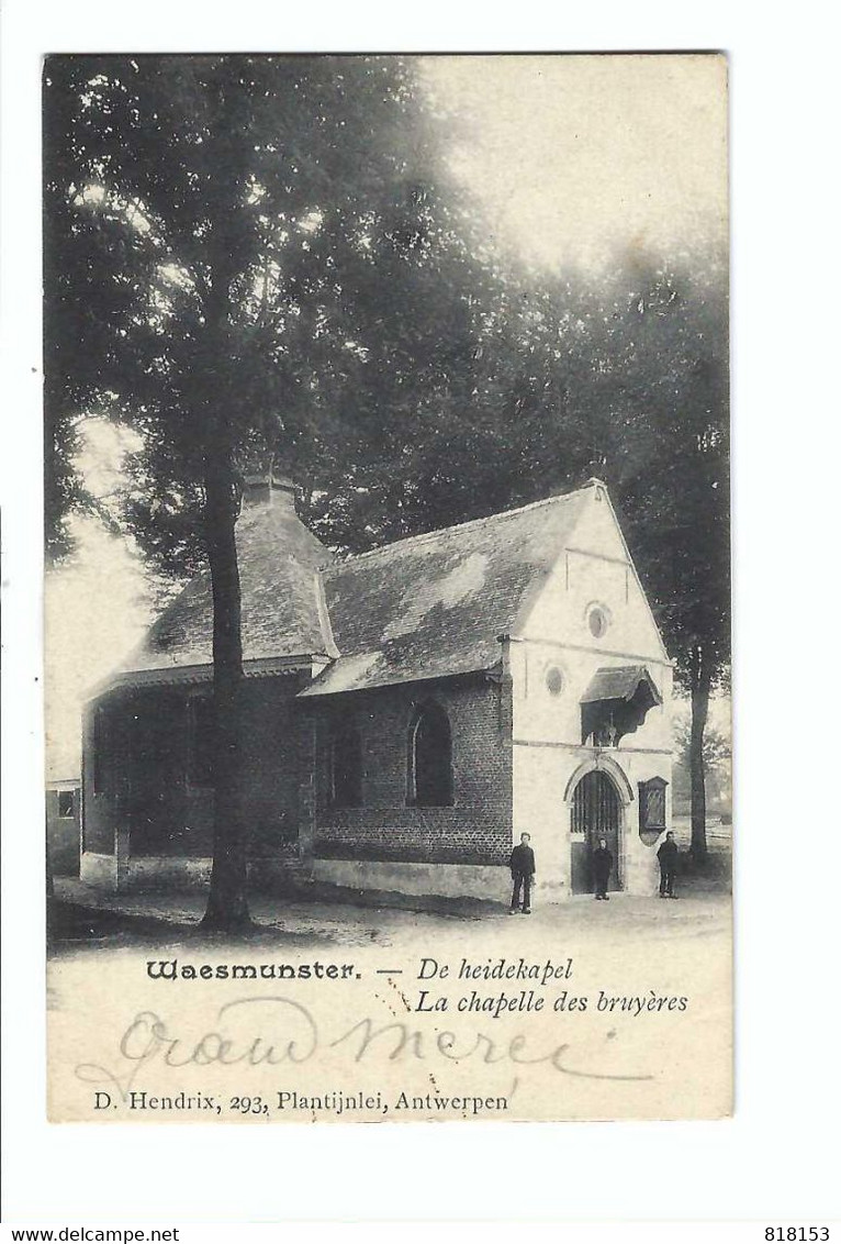 Waasmunster  Waesmunster   De Heidekapel  La Chapelle Des Bruyères  1905  D Hendrix - Waasmunster