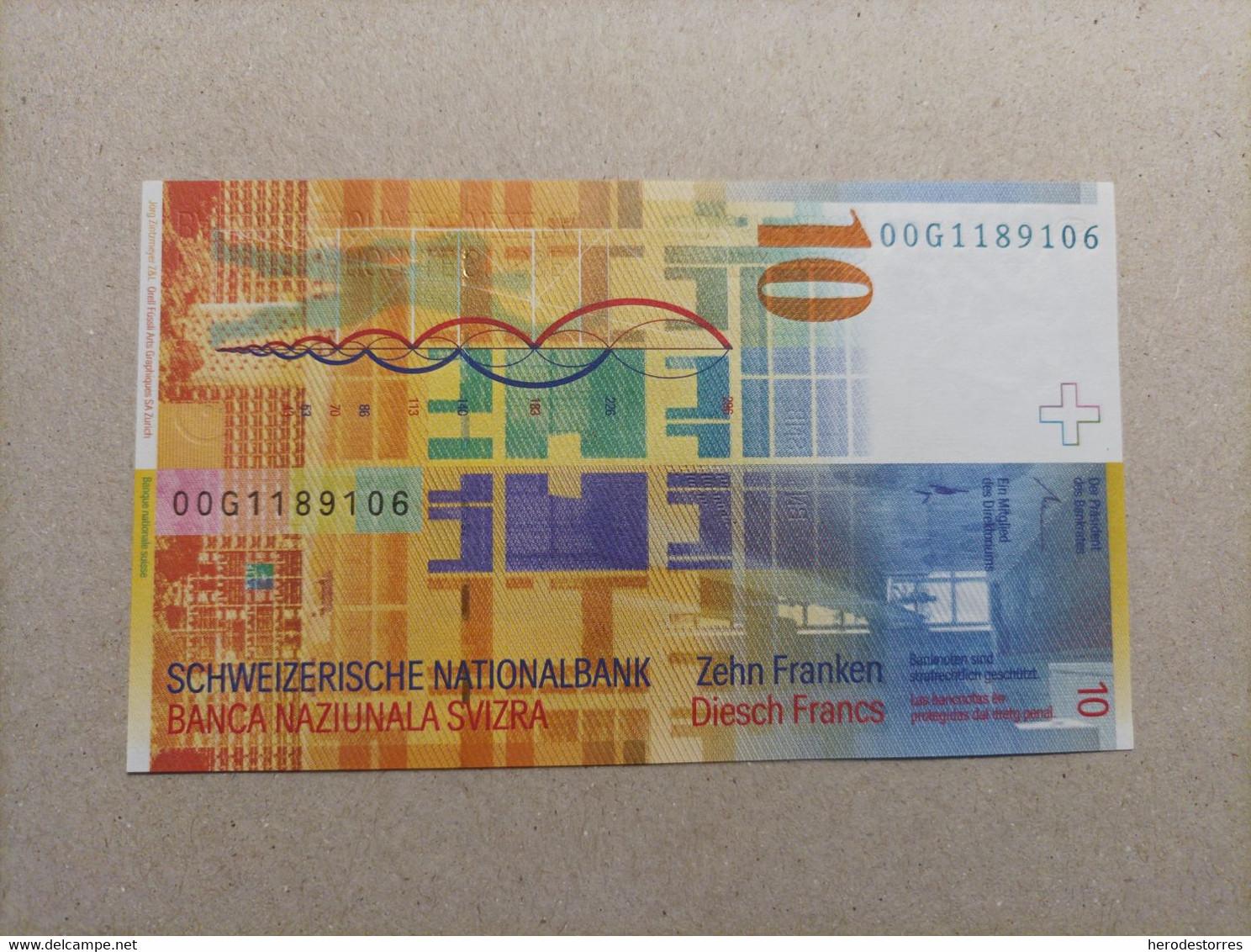 Billete De Suiza De 10 Francs, Año 2009, UNC - Suisse
