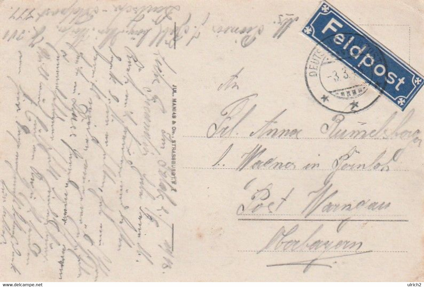 AK Duss In Lothringen - Total - Feldpost 1918 (62318) - Lothringen